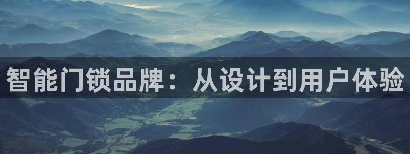 jinnian金年会：智能门锁品牌：从设计到用户体验