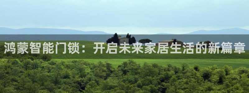 金年会彩金：鸿蒙智能门锁：开启未来家居生活的新篇章