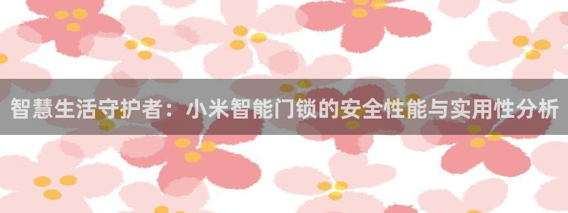金年会手机网页登录：智慧生活守护者：小米智能门锁的安全性能与
