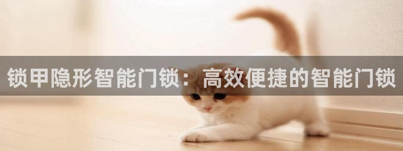 金年会金字招牌诚信：锁甲隐形智能门锁：高效便捷的智能门锁