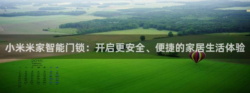 金年会今年会：小米米家智能门锁：开启更安全、便捷的家居生活体