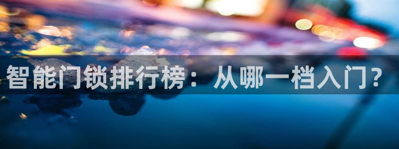 金年会综合APP：智能门锁排行榜：从哪一档入门？