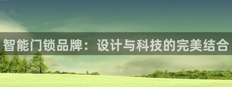 金年会不给提现：智能门锁品牌：设计与科技的完美结合
