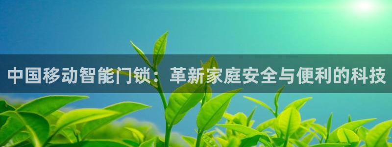 金年会国际：中国移动智能门锁：革新家庭安全与便利的科技