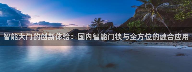 金年会能提款吗：智能大门的创新体验：国内智能门锁与全方位的融