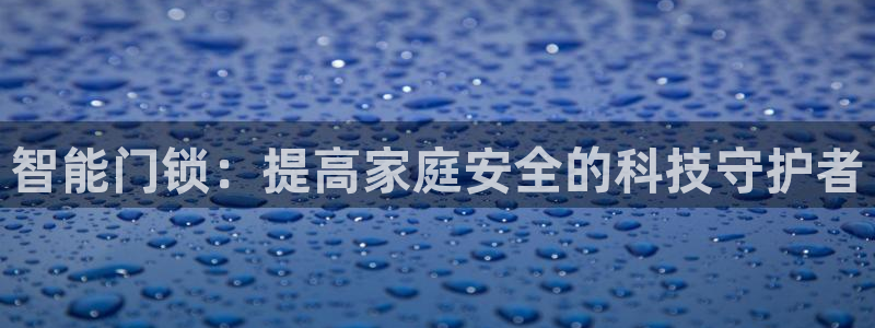 金年会app：智能门锁：提高家庭安全的科技守护者