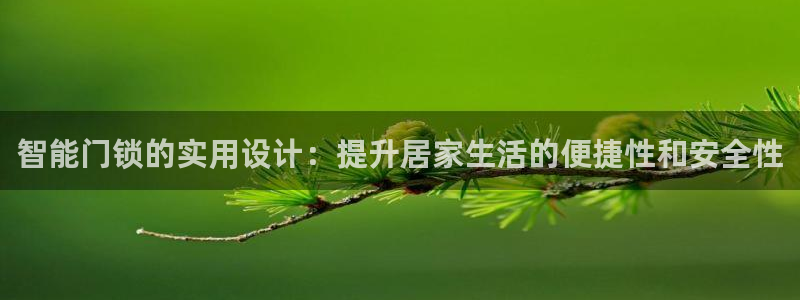 金年会app桌面：智能门锁的实用设计：提升居家生活的便捷性和