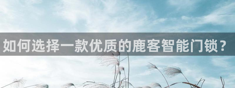 金年会娱乐-平台登录：如何选择一款优质的鹿客智能门锁？