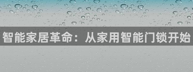 金年会网页登录：智能家居革命：从家用智能门锁开始