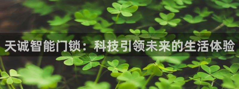 金年会官方网站登录：天诚智能门锁：科技引领未来的生活体验