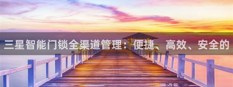 金年会官方网站入口：三星智能门锁全渠道管理：便捷、高效、安全
