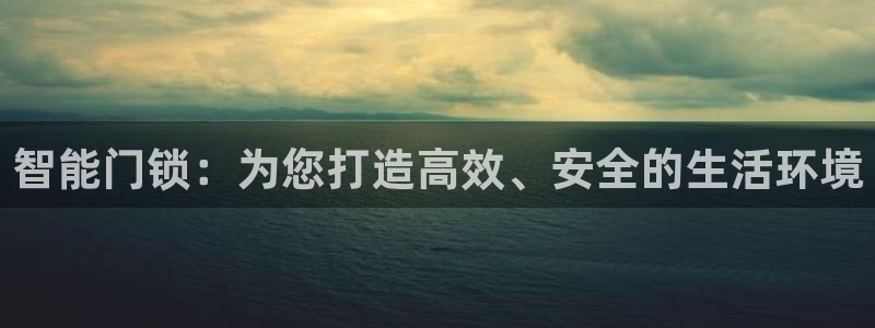 金年会APP黑钱：智能门锁：为您打造高效、安全的生活环境