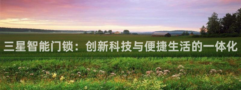 金年会101：三星智能门锁：创新科技与便捷生活的一体化