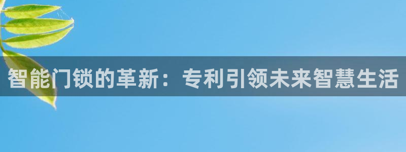 金年会体育官网在线：智能门锁的革新：专利引领未来智慧生活